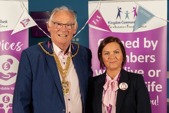 Provost Cllr Jim Leishman with Sofia Dogan, CEO of KCB